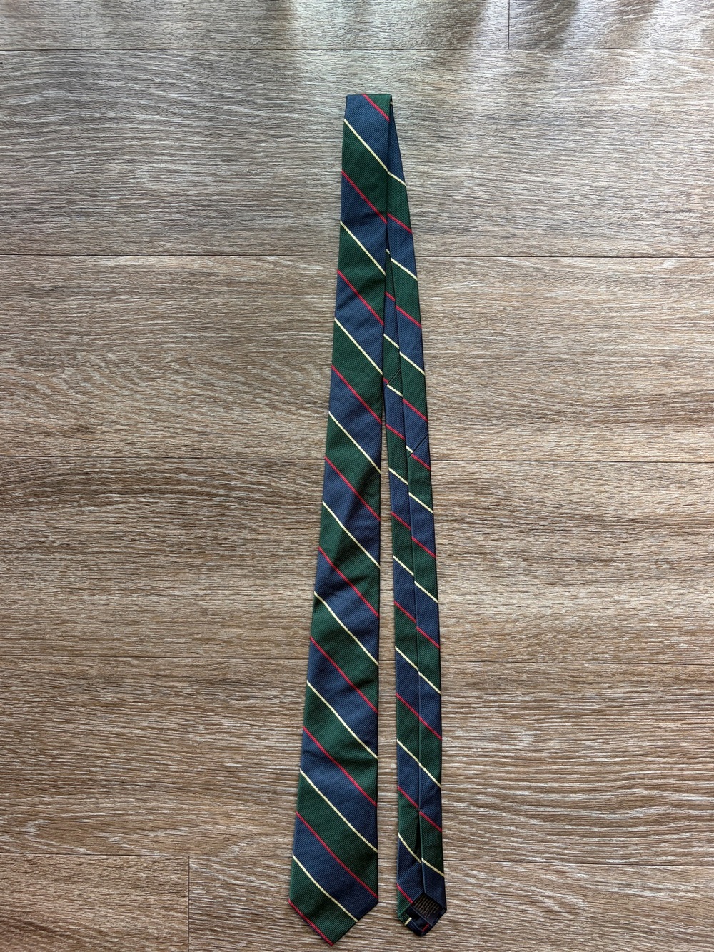 Brooks Brothers Classic Striped Silk Narrow Tie - Green